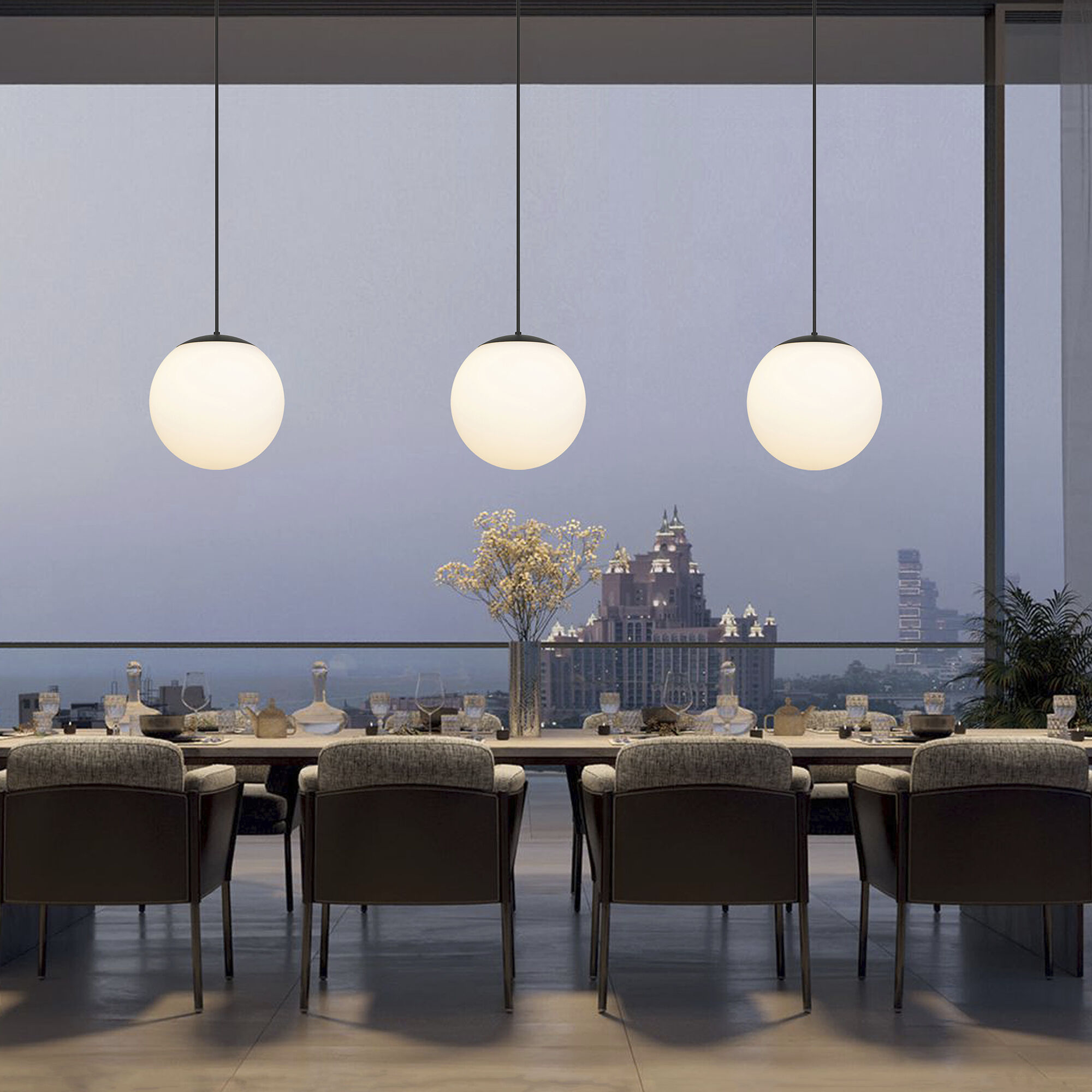 Rondure LED 18 inch Sand Black Outdoor Pendant